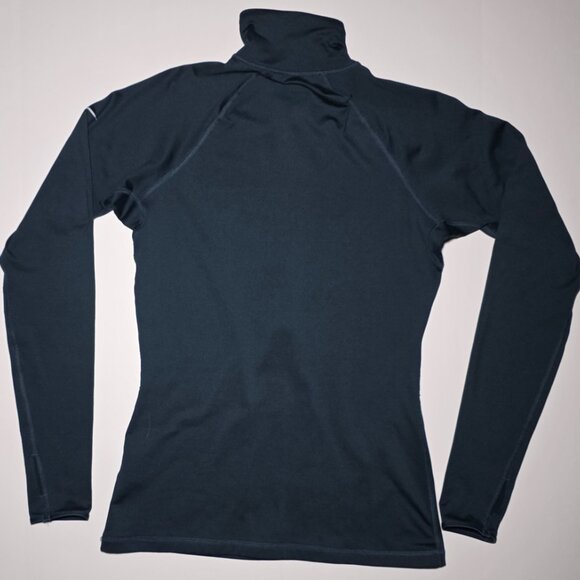 Nike Pro Dri Fit Womens Navy Blue 1/2 Zip Athletic Exercise Jacket Size Medium - Picture 2 of 14